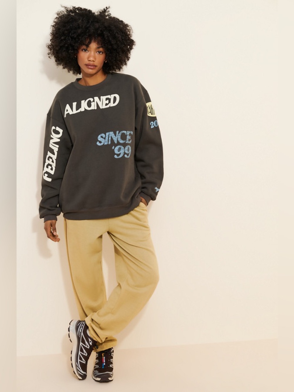 The Mayfair Group The Alignment Crewneck Sweatshirt Black Size XS